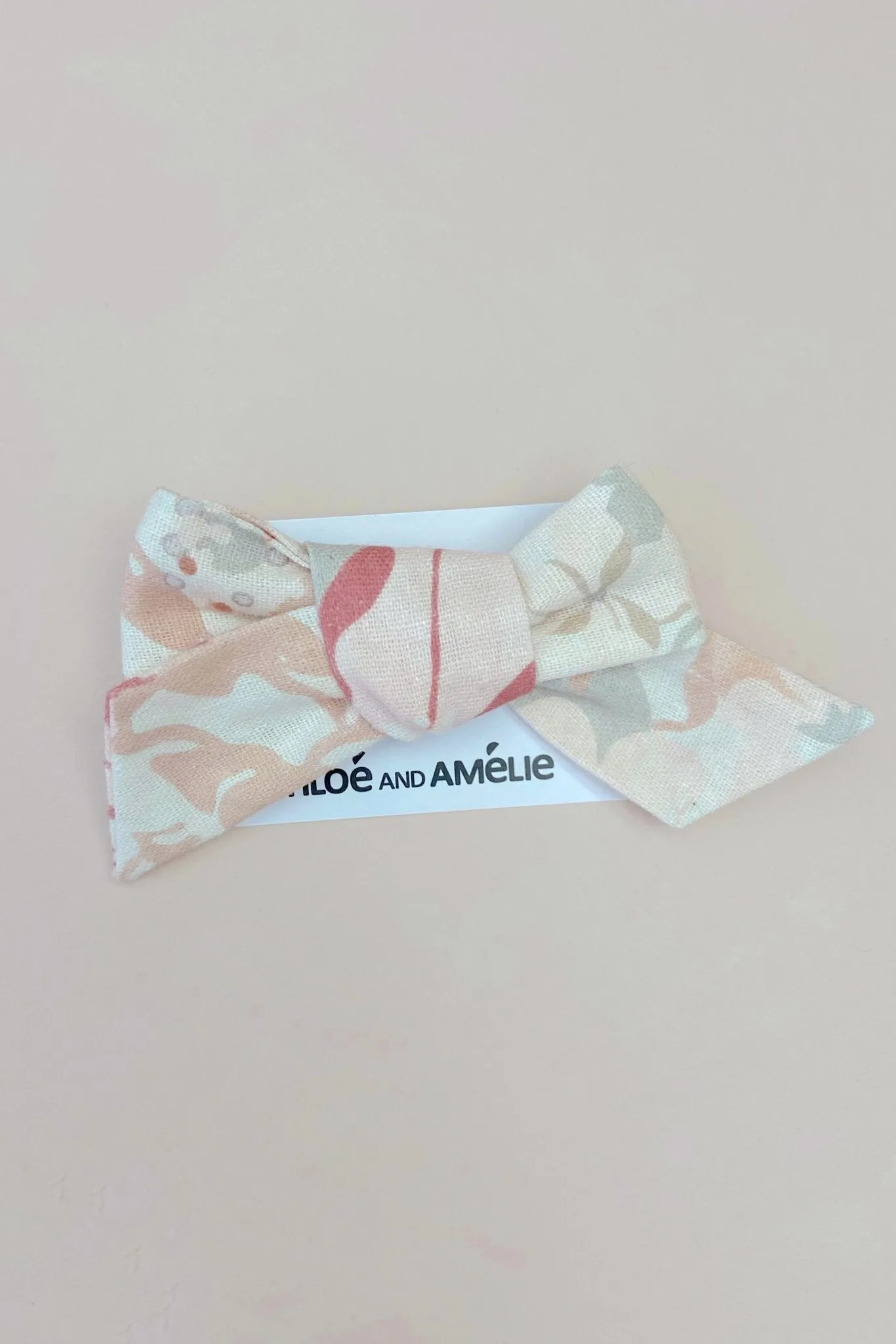Bow Hair Accessory - Blush Watercolour Floral