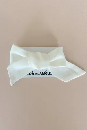 Bow Hair Accessory - Snow White Chiffon