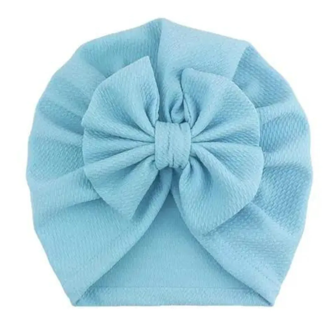 Bow Knot Baby Hat / Stretchy big bow turban from 0-9 months