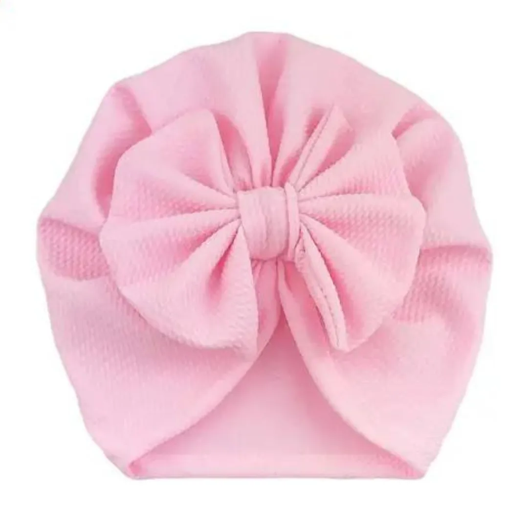 Bow Knot Baby Hat / Stretchy big bow turban from 0-9 months