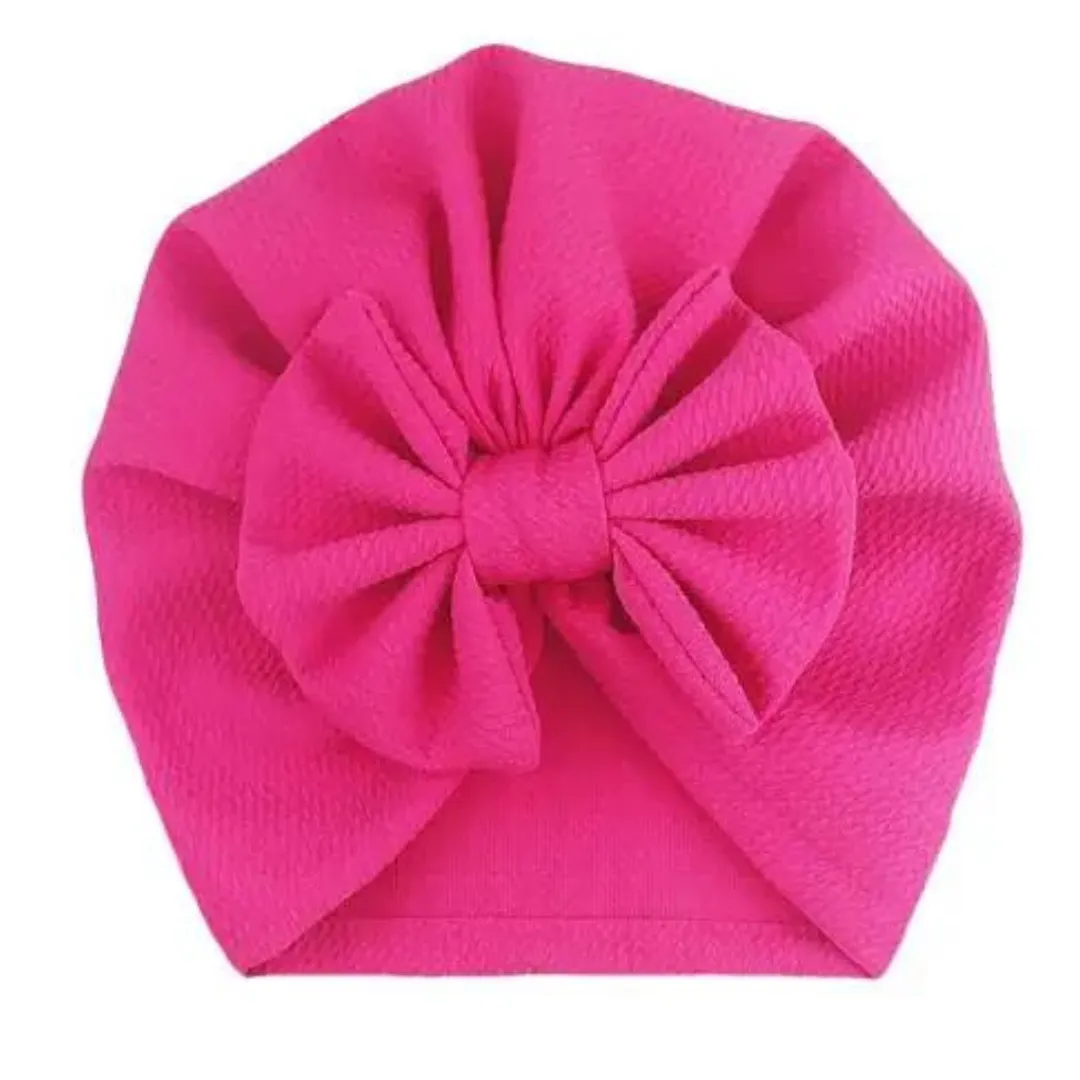Bow Knot Baby Hat / Stretchy big bow turban from 0-9 months