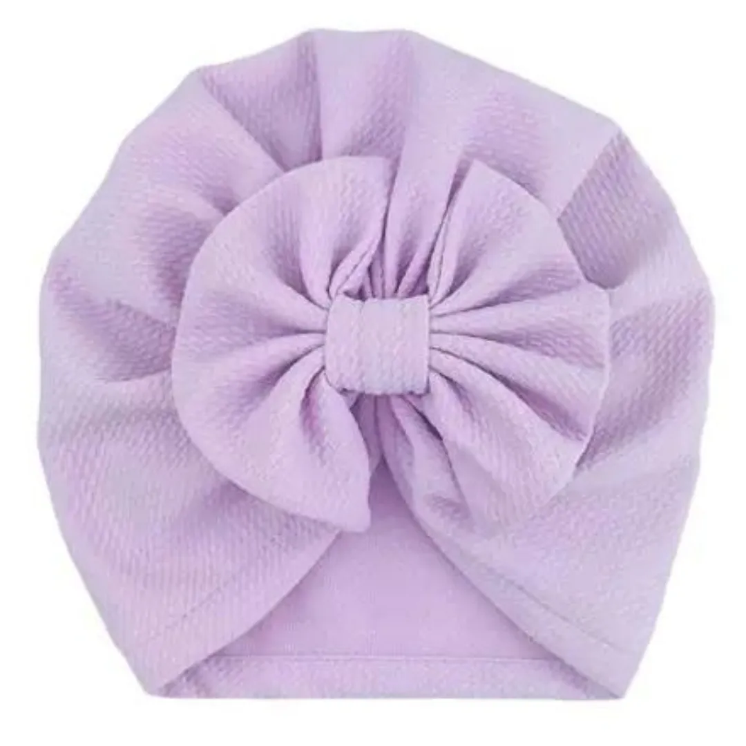 Bow Knot Baby Hat / Stretchy big bow turban from 0-9 months