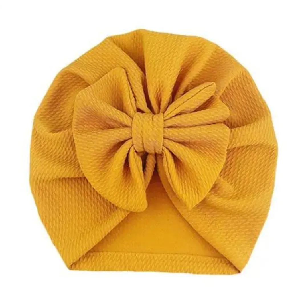 Bow Knot Baby Hat / Stretchy big bow turban from 0-9 months