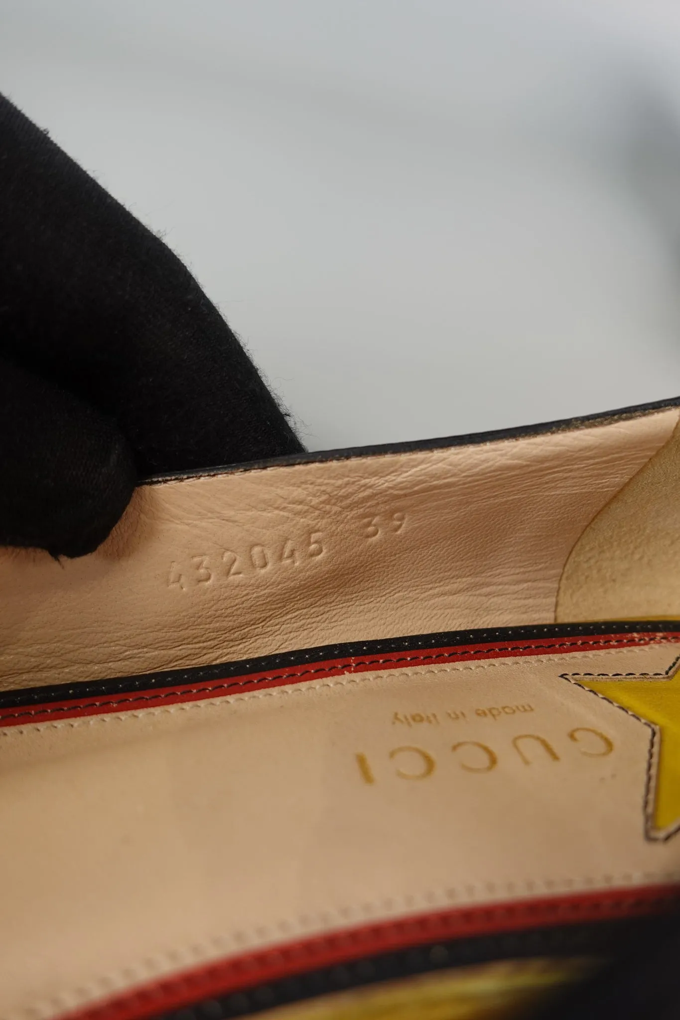 Bow Web Black Calkfskin Ballerina Flats Size 39 EU (25.5cm)