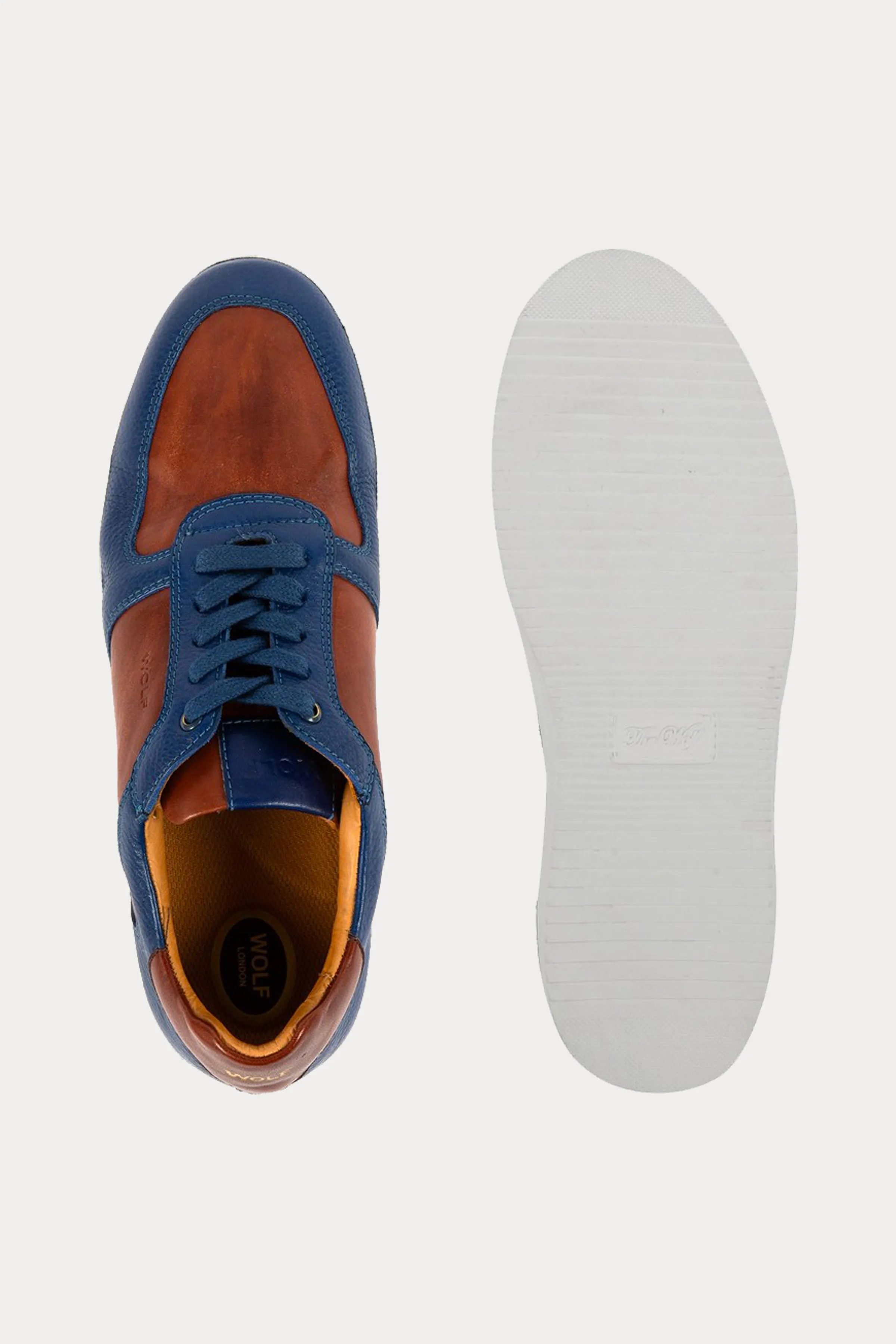 Brixton Leather Trainers in Blue