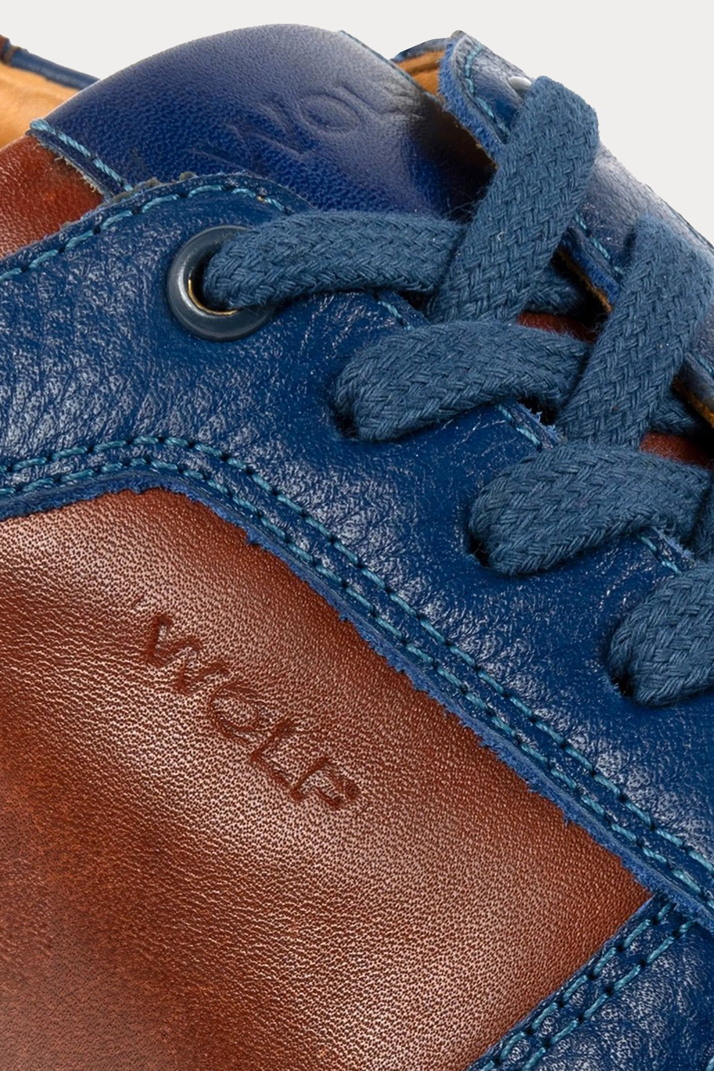 Brixton Leather Trainers in Blue