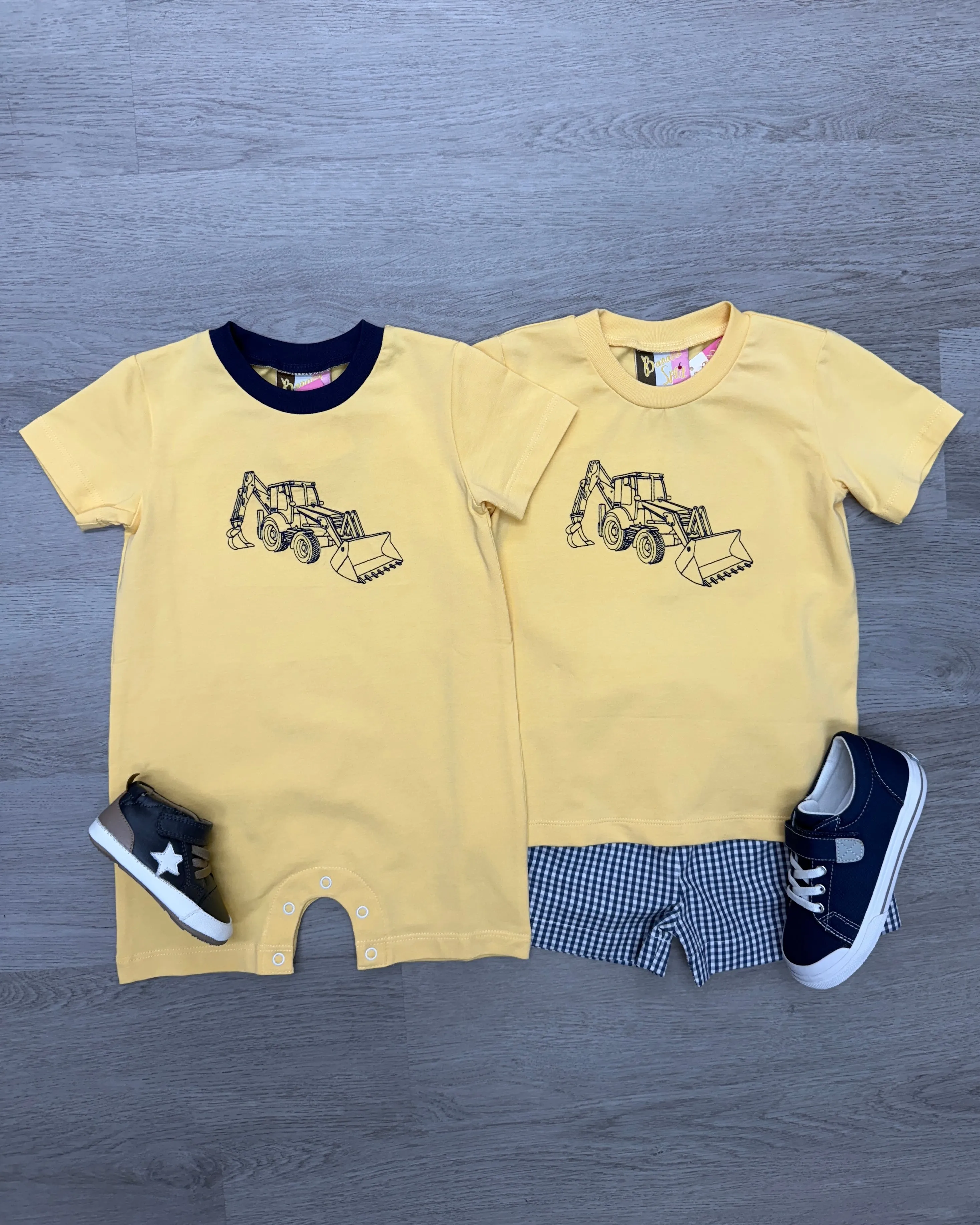 Bulldozer Boys Romper