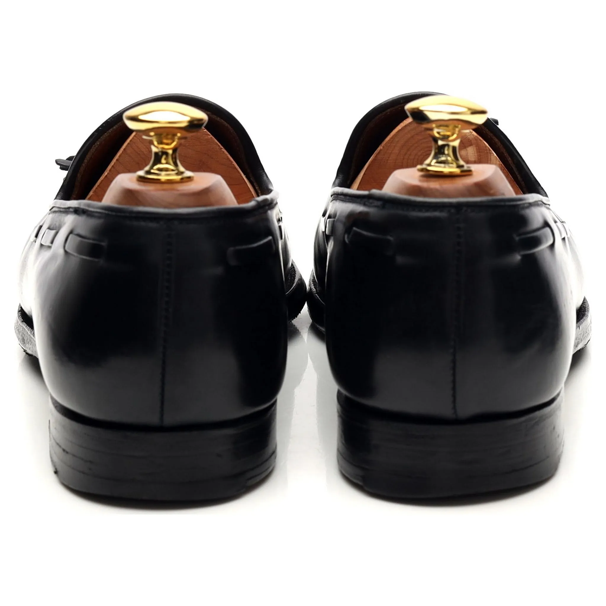 'Cavendish 2' Navy Blue Cordovan Leather Tassel Loafers UK 6 E