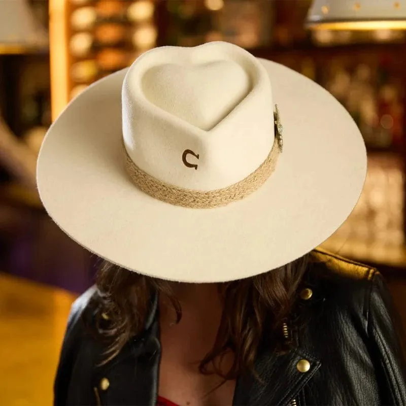 Charlie 1 Horse Fling Ivory Hat