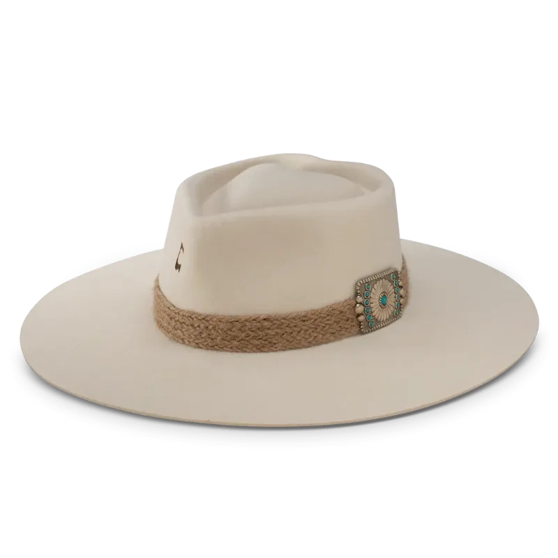 Charlie 1 Horse Fling Ivory Hat