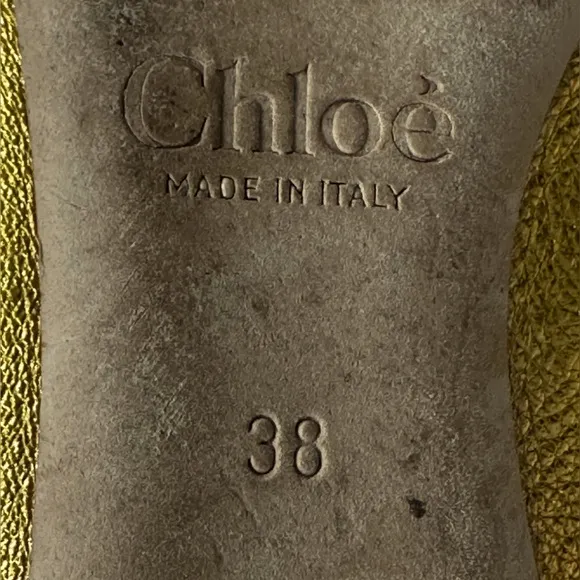 Chloe • Lauren Scalloped Gold Ballet Flats