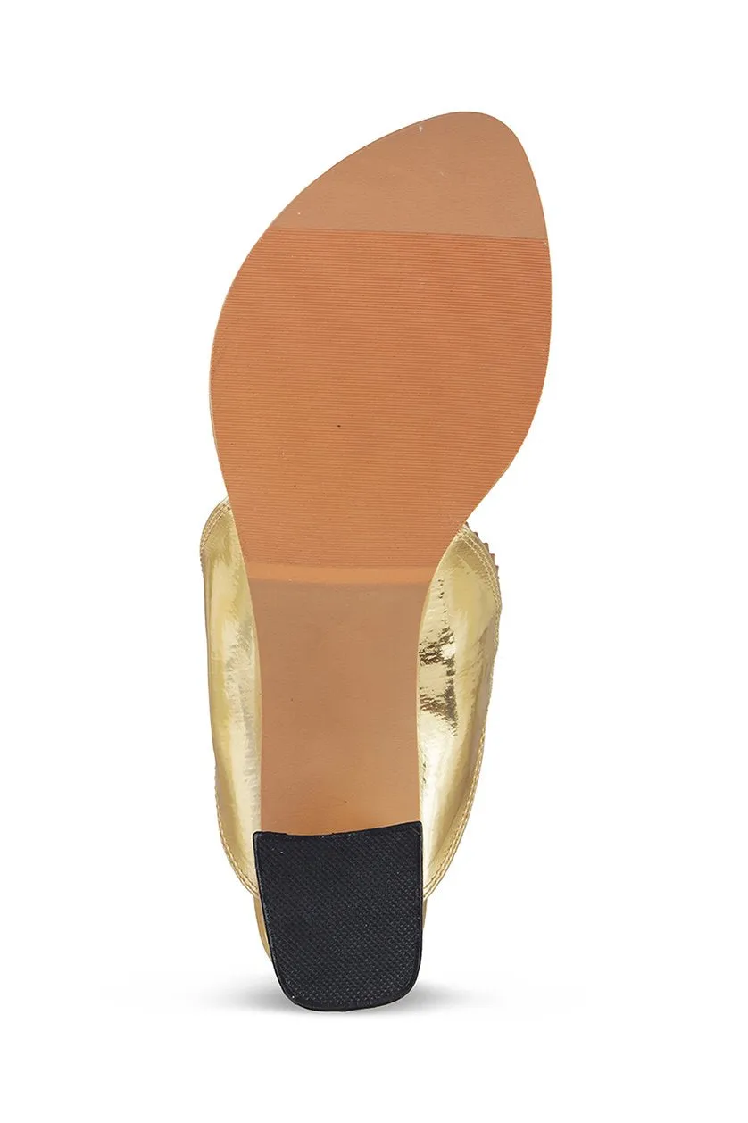 Classic K Block Heel Rose Gold