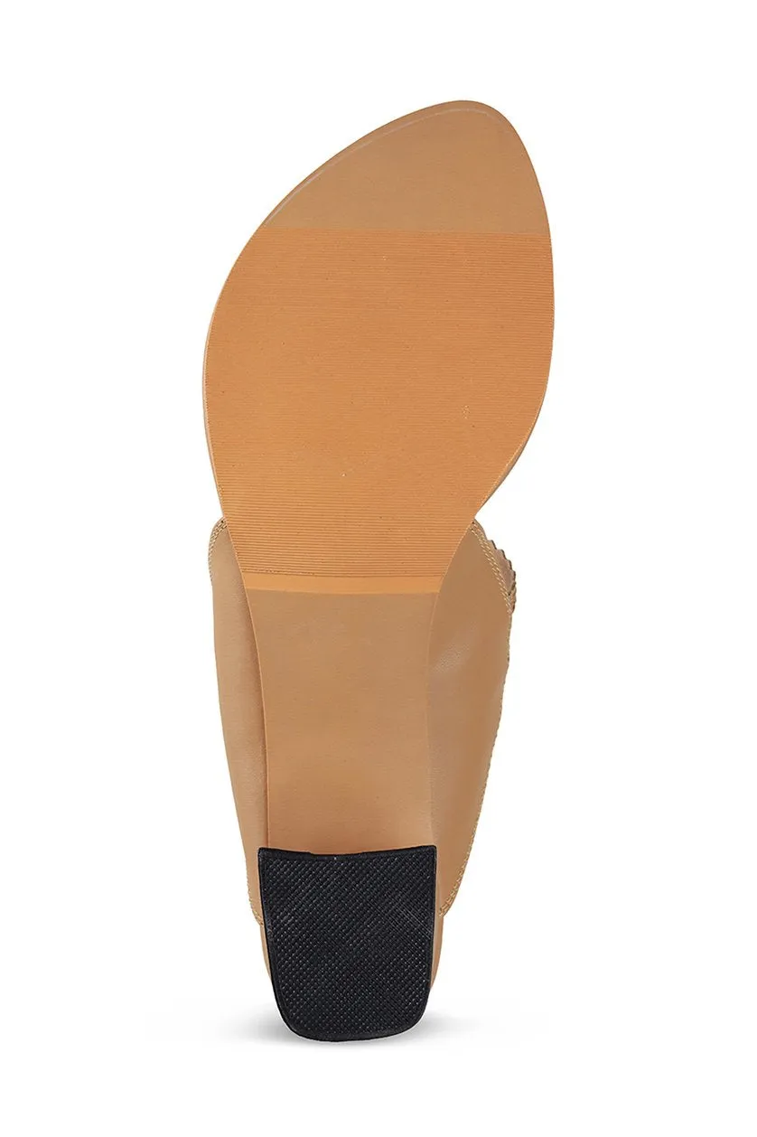 Classic K Block Heel Rose Gold