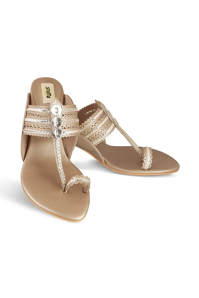 Classic K Block Heel Rose Gold