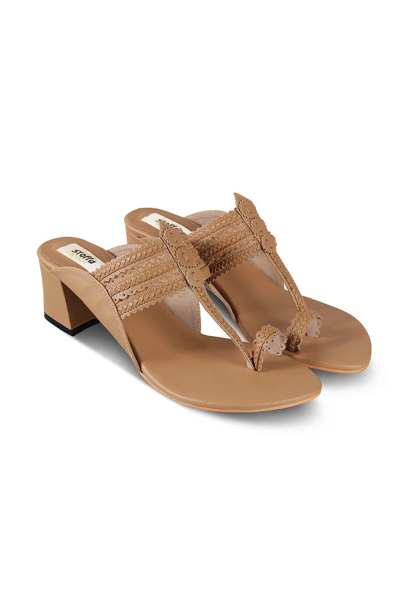Classic K Block Heel Rose Gold