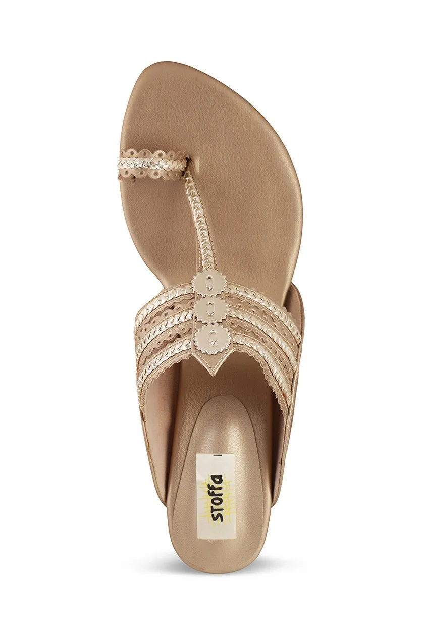 Classic K Block Heel Rose Gold