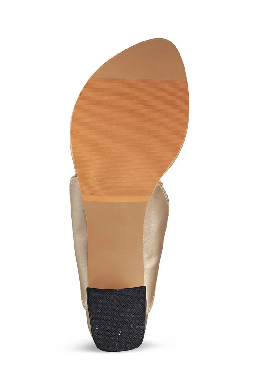 Classic K Block Heel Rose Gold