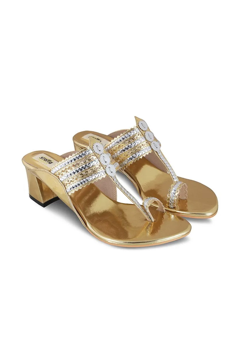 Classic K Block Heel Rose Gold