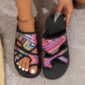 Clip Toe Sandals Solid Color Fish Mouth Comfort Casual Peep Toe Slippers Slip On Holiday Vacation / Every Day Outdoors Beach Slippers
