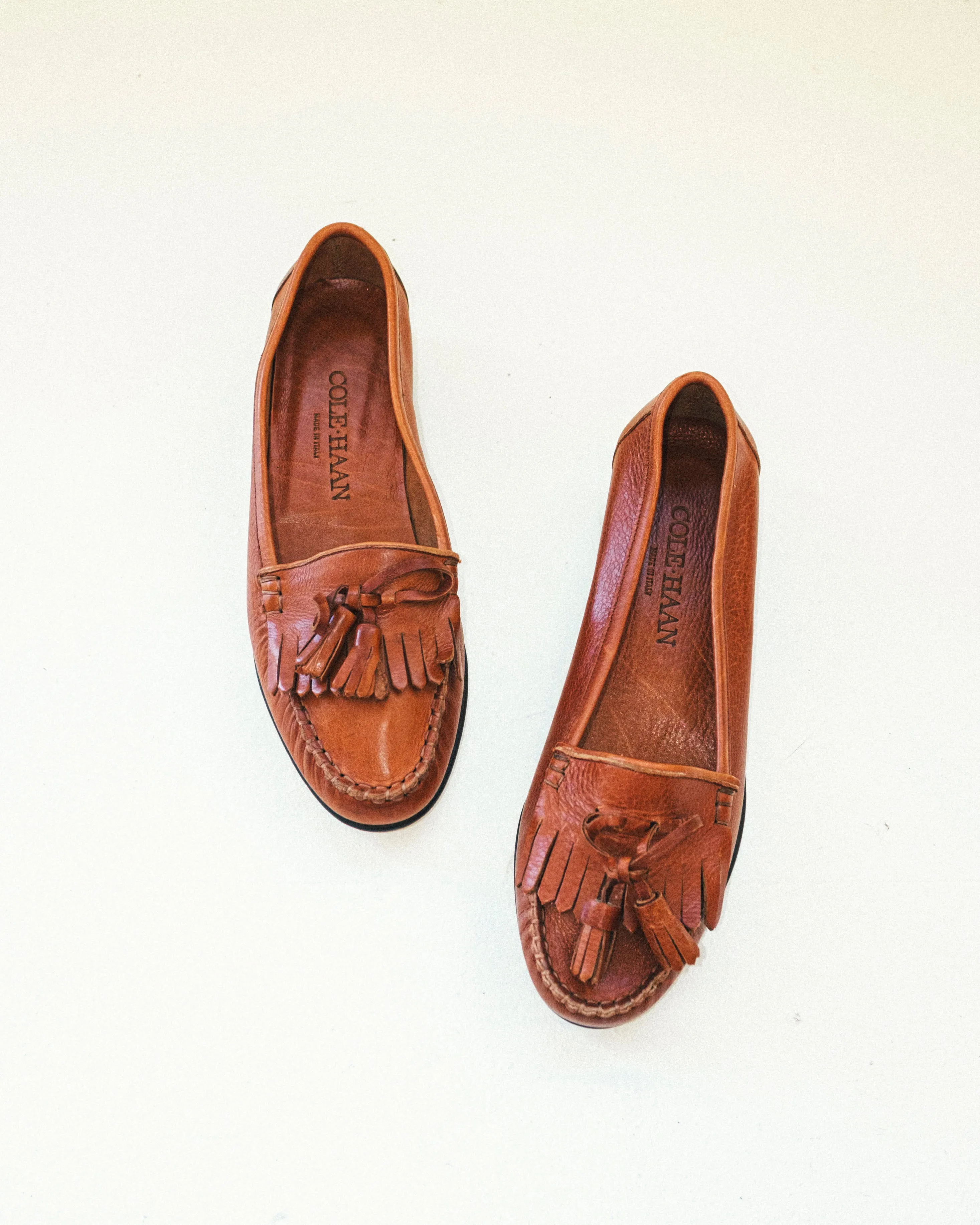 Cognac Tassel Loafer 5.5