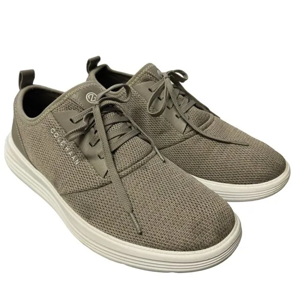 Cole Haan Grandsport Journey Rock Ridge Knit Sneakers Mens 11.5 M Beige Shoes