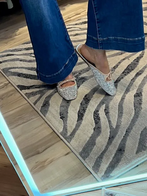Corky's Clear Rhinestones Tongue Tied Flats