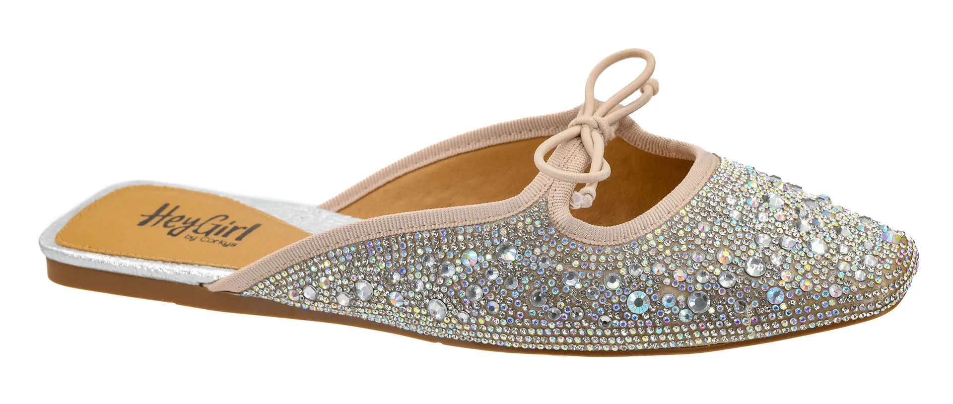 Corky's Clear Rhinestones Tongue Tied Flats