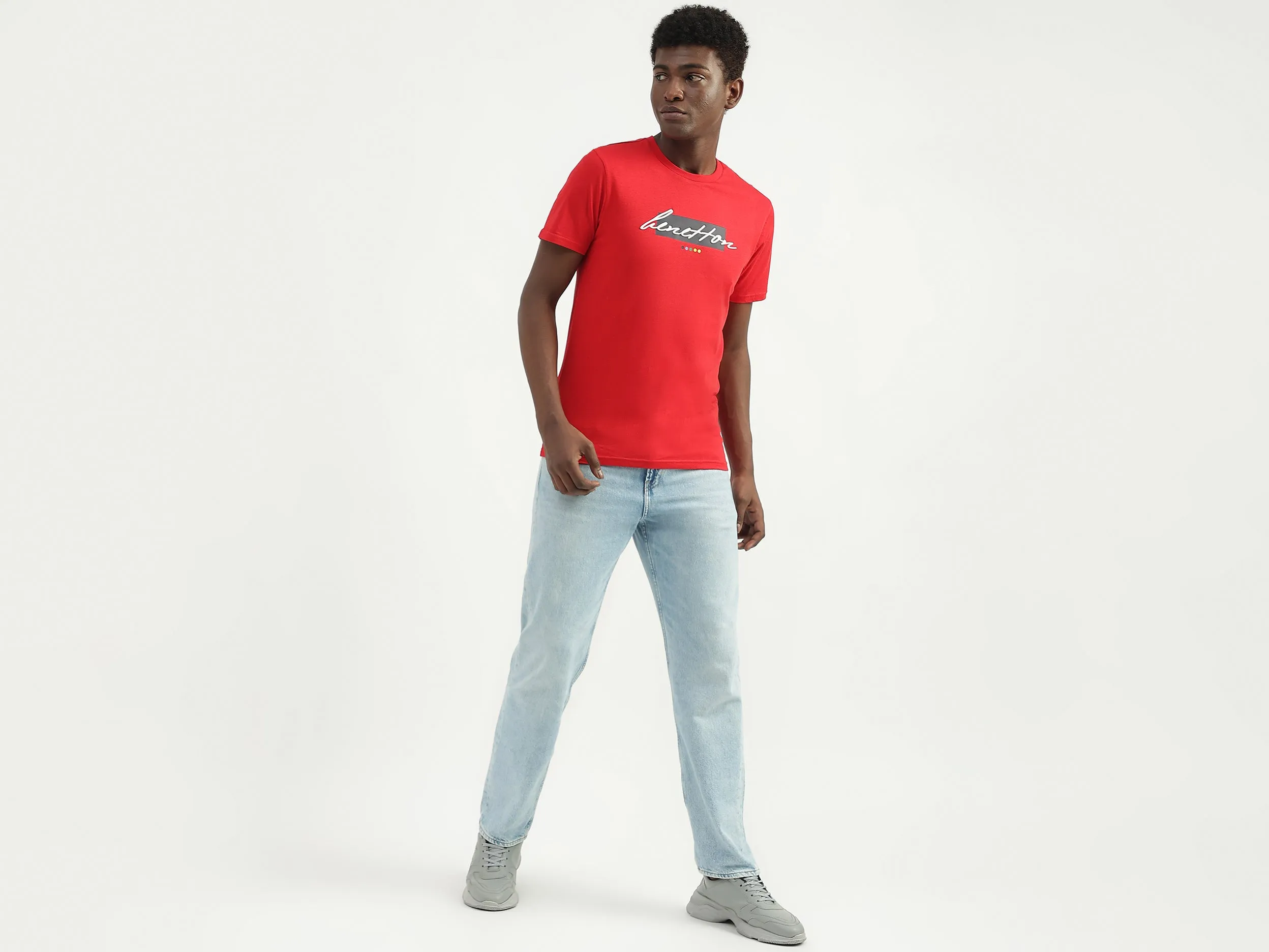 Cotton Printed Round Neck Mens T-shirts