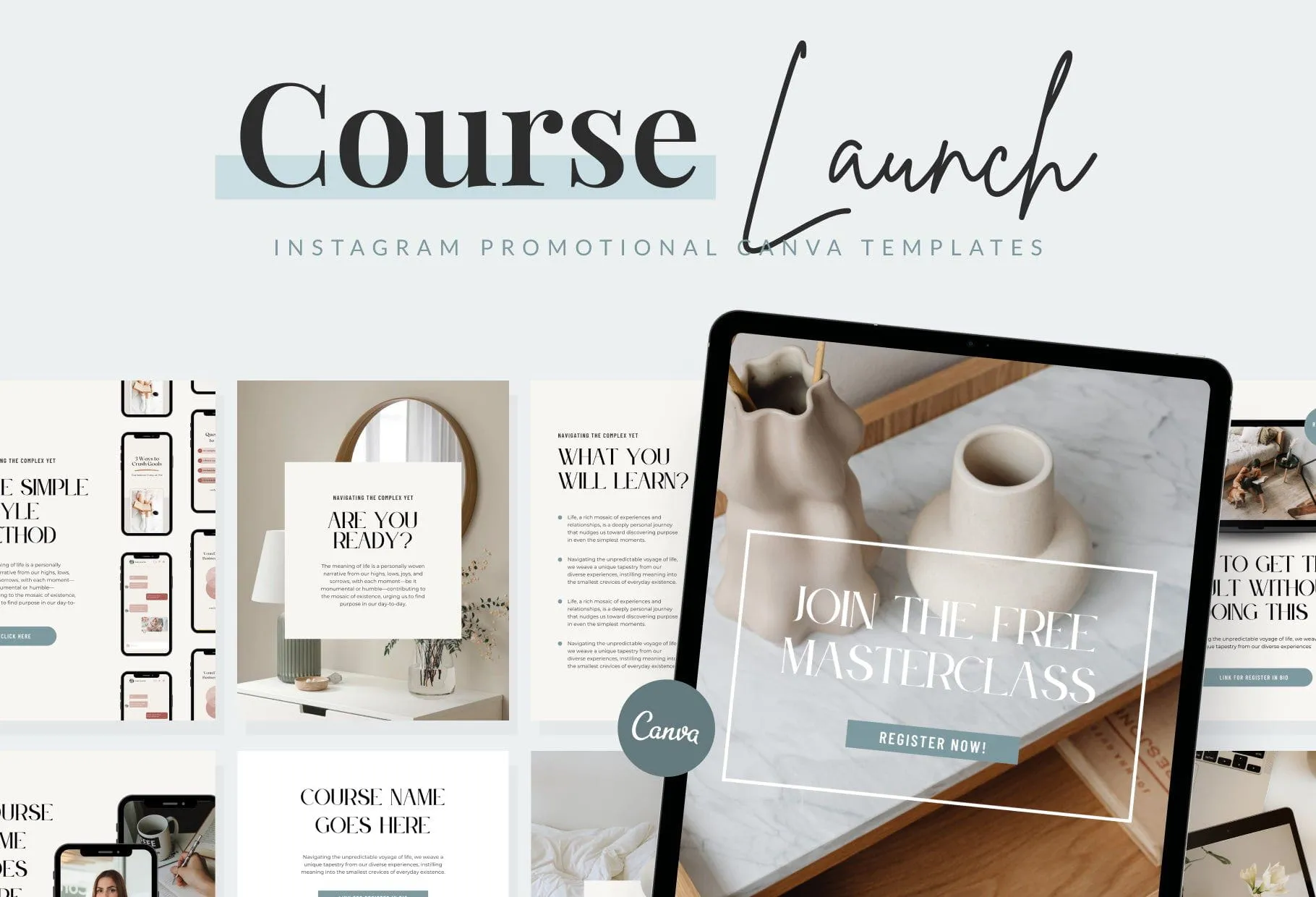 Course Launch Instagram Promotional Canva Templates