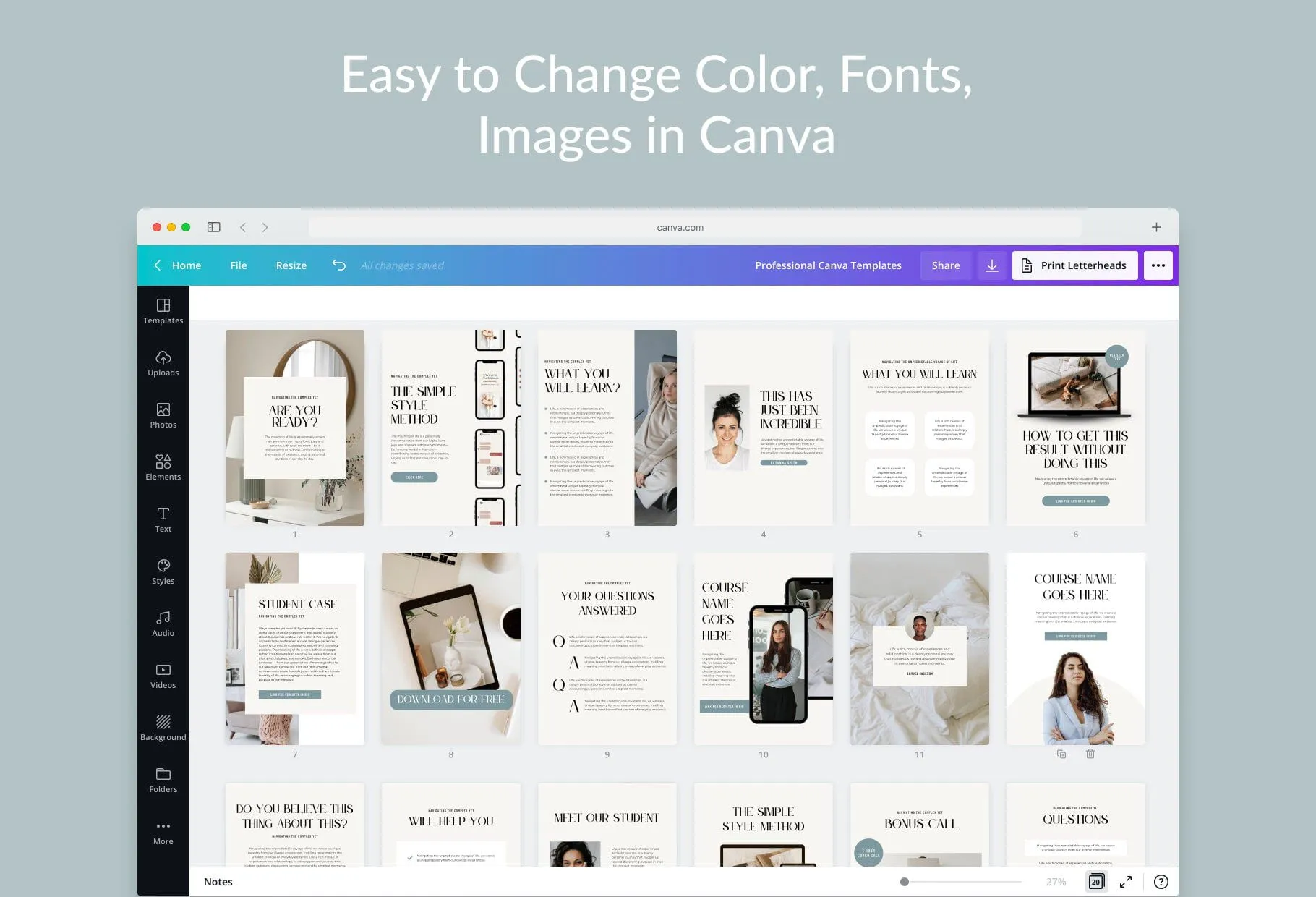 Course Launch Instagram Promotional Canva Templates