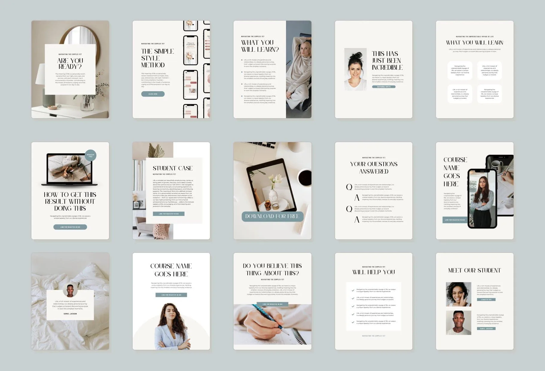 Course Launch Instagram Promotional Canva Templates