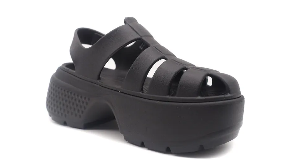 crocs STOMP FISHERMAN SANDAL BLACK