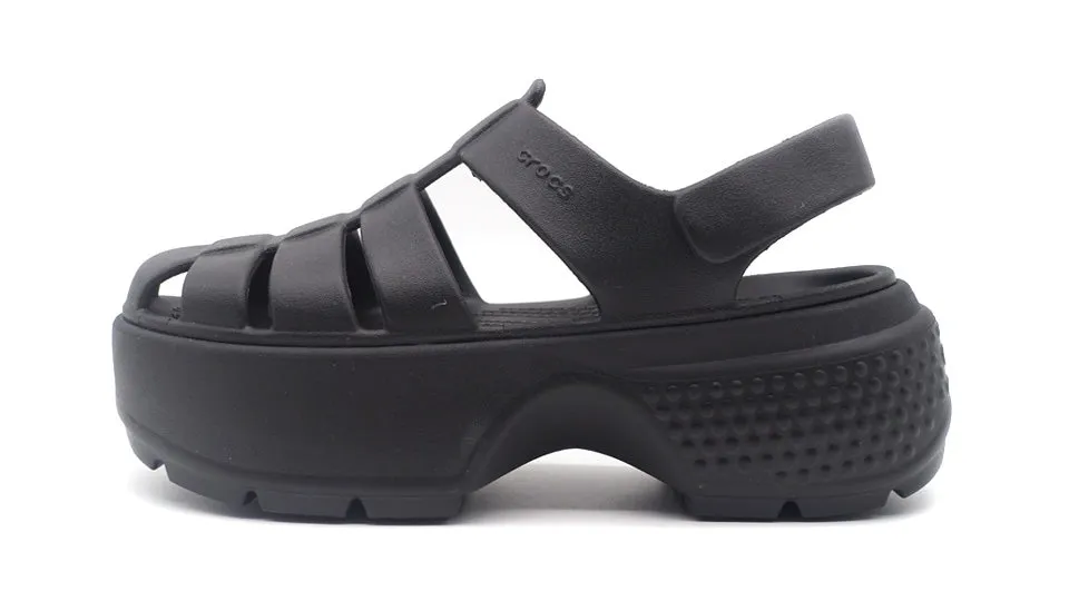 crocs STOMP FISHERMAN SANDAL BLACK