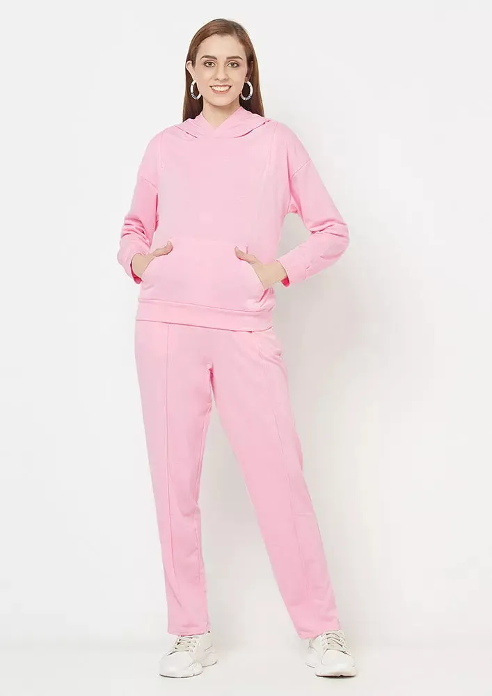 Cut Out Hoodie Top And Pants Set