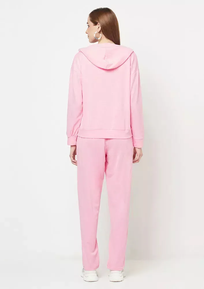 Cut Out Hoodie Top And Pants Set