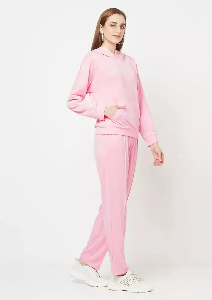Cut Out Hoodie Top And Pants Set