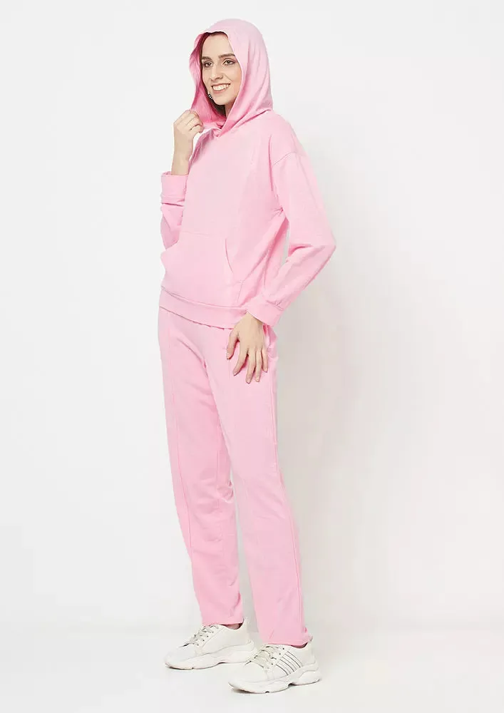 Cut Out Hoodie Top And Pants Set