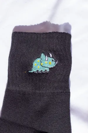 Dinosaur Embroidered Socks