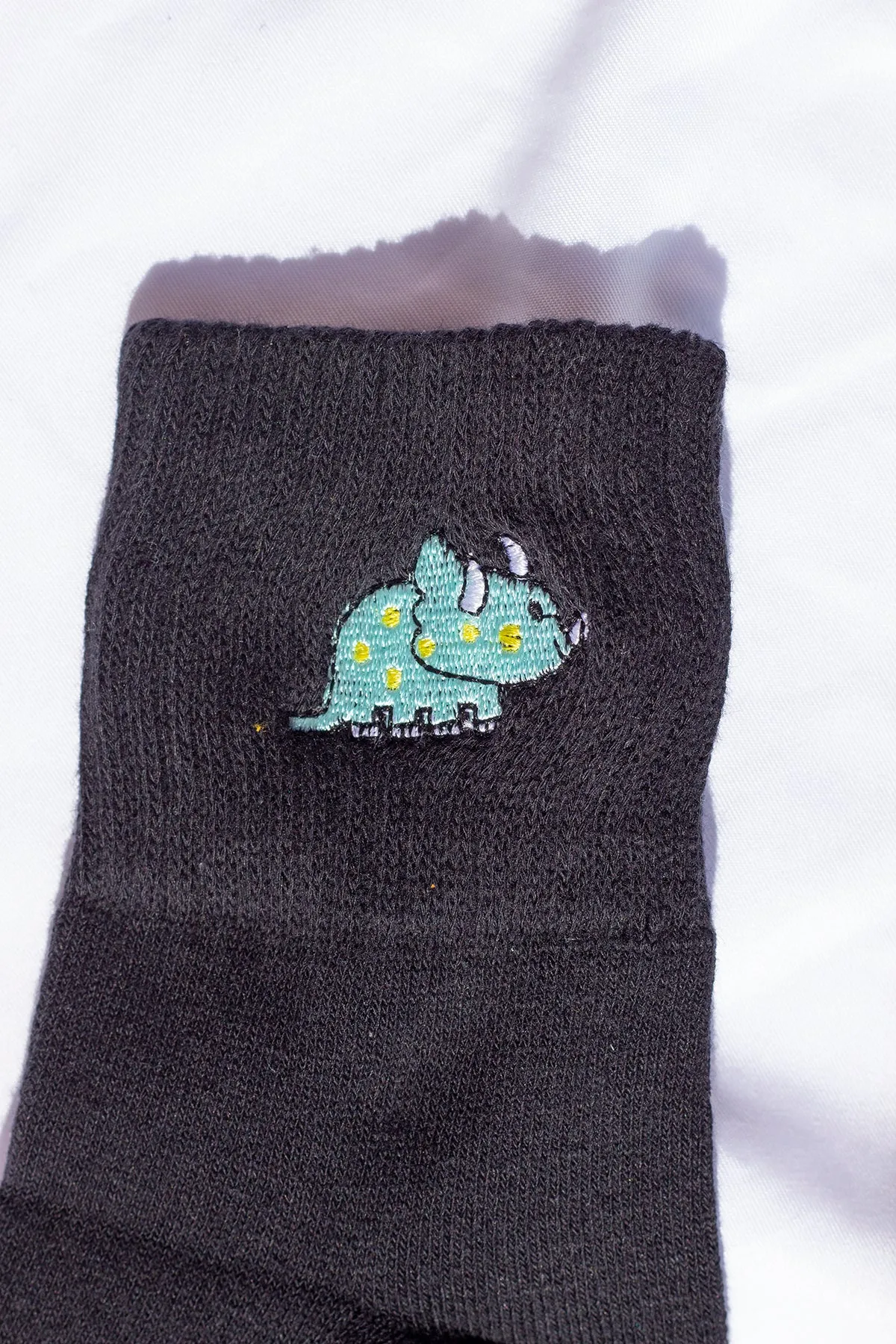 Dinosaur Embroidered Socks