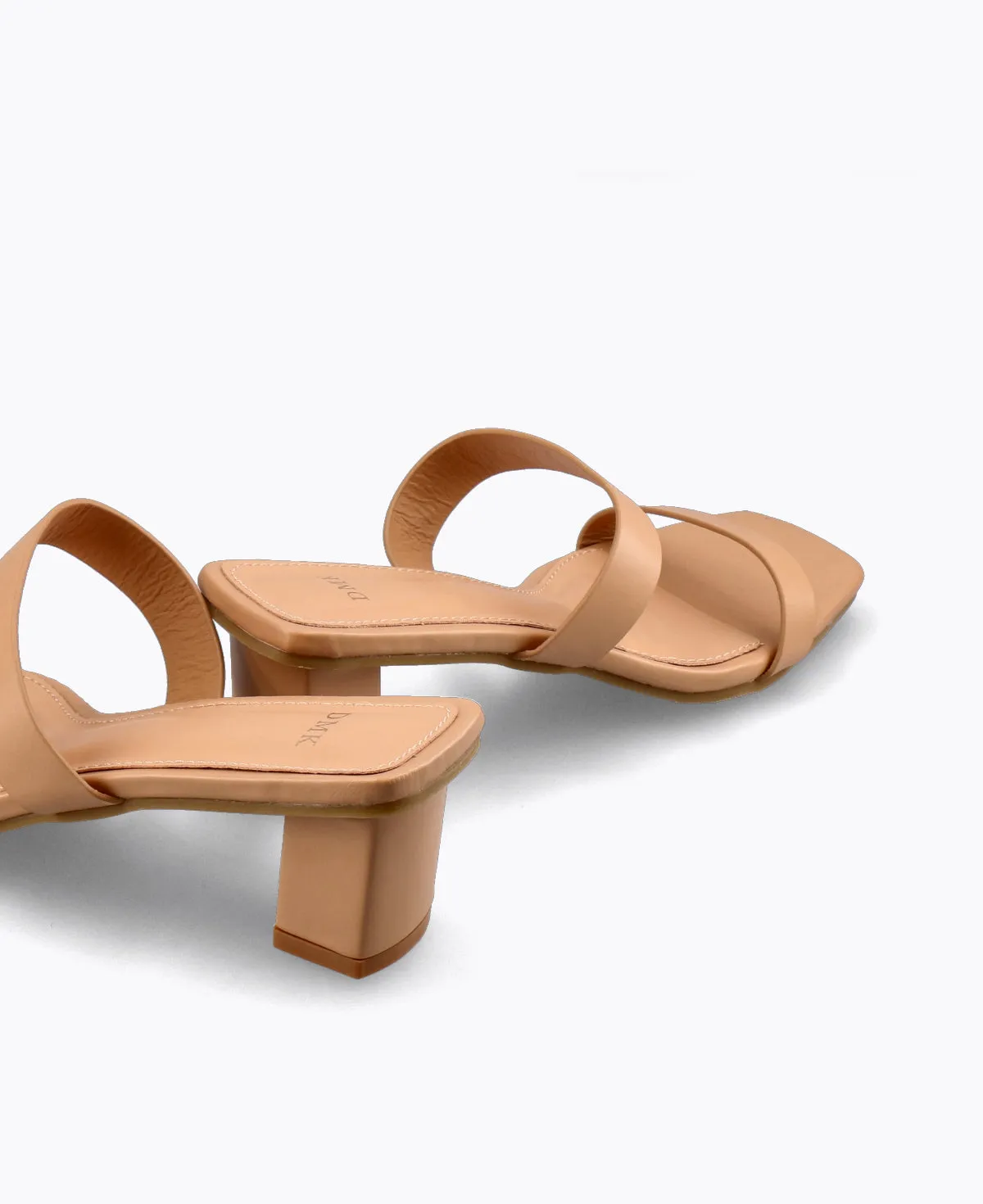 DMK Slip On Blockheel Sandle Almond