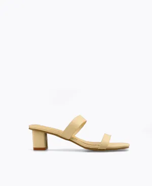 DMK Slip On Blockheel Sandle Yellow