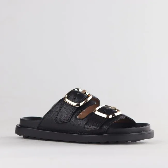 Double Buckle Birk Mules
