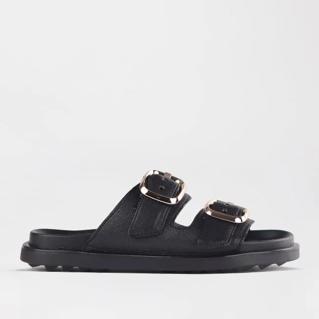 Double Buckle Birk Mules