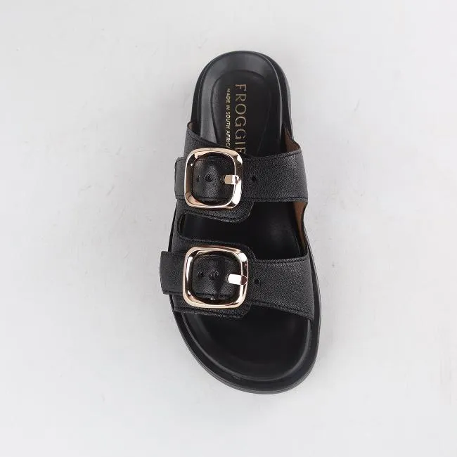 Double Buckle Birk Mules