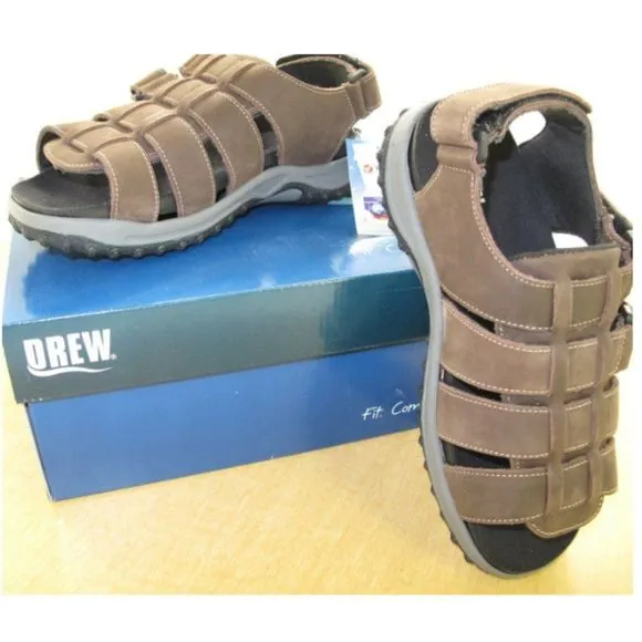 Drew Mason 2665 Fisherman Sandals - Brown Nubuck