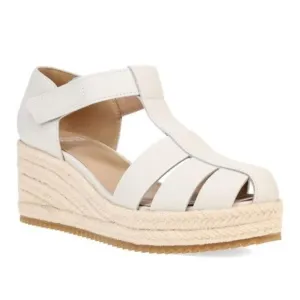 Eileen Fisher Tilly Jute Wedge Fisherman Sandal in Bone Size 6.5