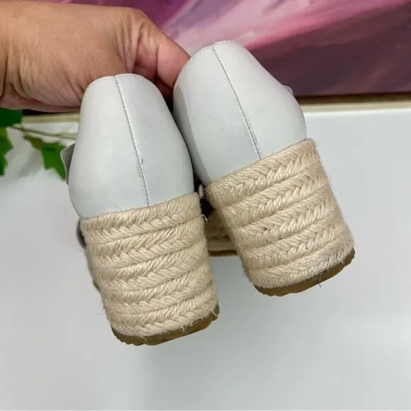 Eileen Fisher Tilly Jute Wedge Fisherman Sandal in Bone Size 6.5