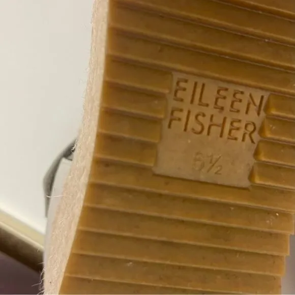 Eileen Fisher Tilly Jute Wedge Fisherman Sandal in Bone Size 6.5