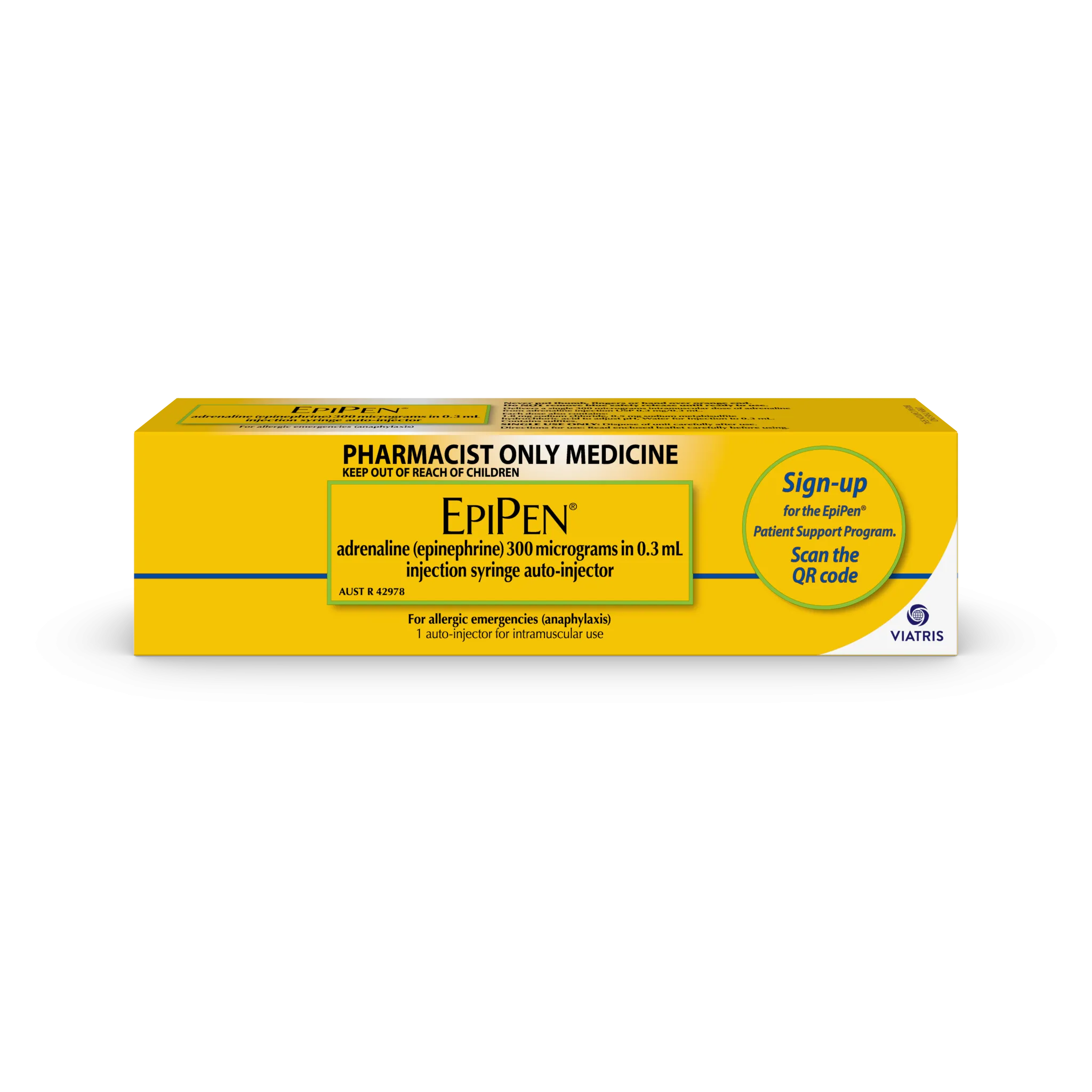 EpiPen Adult Adrenaline 300mcg/0.3mL Auto-Injector