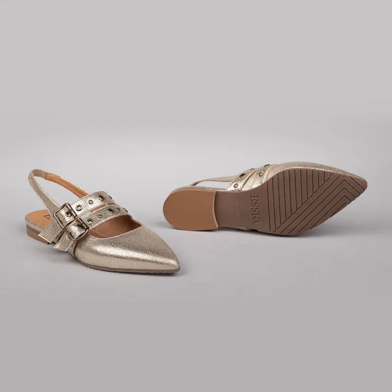 ESSKA Hope Sling Back Shoes in Vegan Platinum